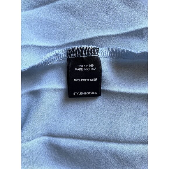 Kenedik Slate Blue Pleated Spaghetti Strap Waist Tie Women's Midi Dress Size M - Picture 7 of 7